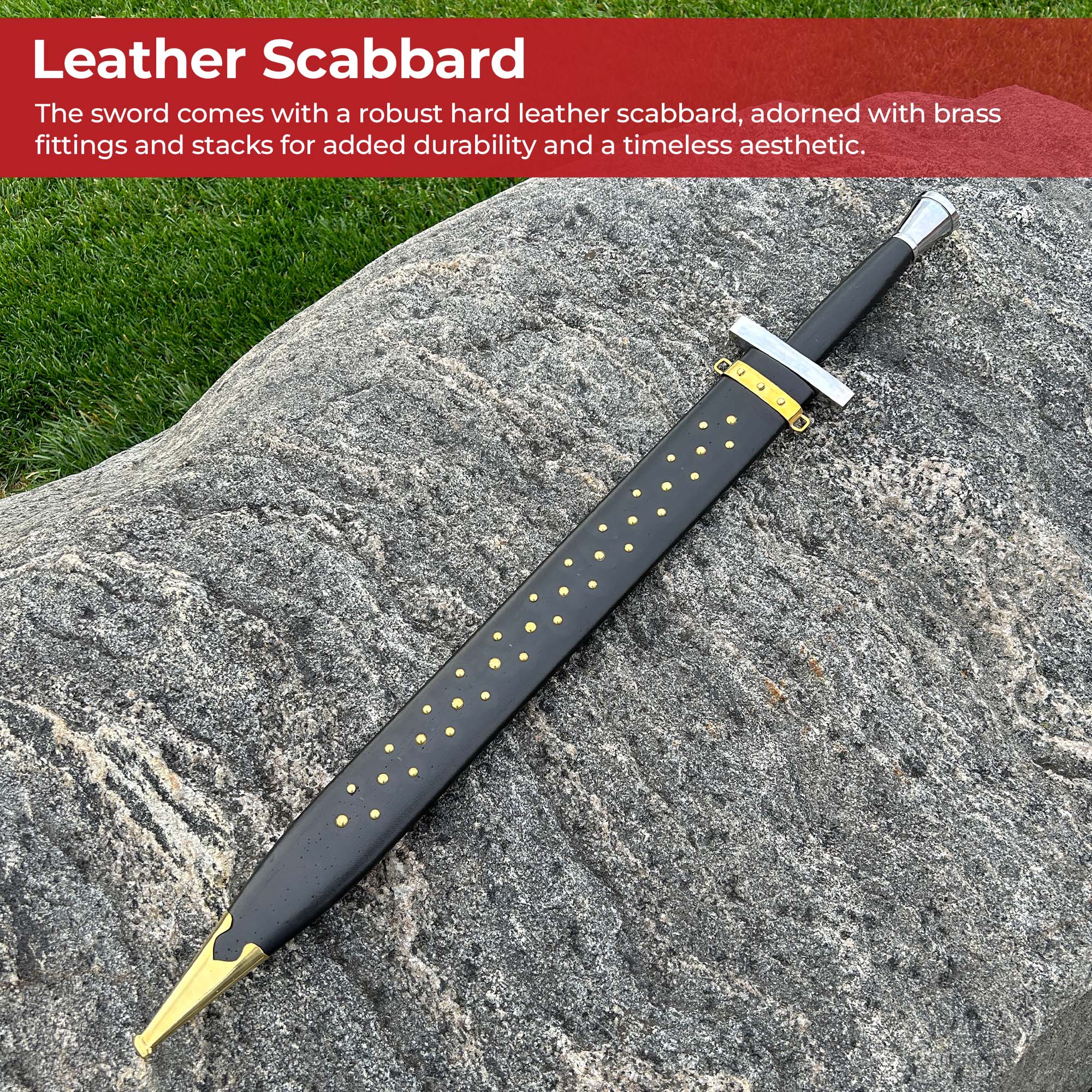 Battle Ready Greek Hoplite Sword with Leather Wrapped Handle Swords - Tophatter Daily Deals