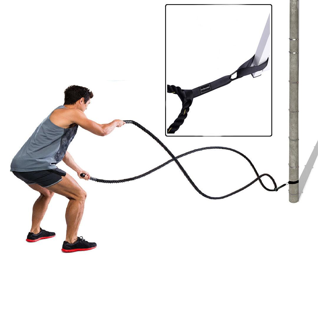 Anchor Straps - Battle Battling Power Rope Anchor Strap Kit Workout Holder Loop Anchor Band Exercise & Fitness - Tophatter Daily Deals
