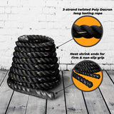 Battle Ropes for Sale - Best Battle Ropes UK Battle Ropes-38mm*9m Exercise Rope ,Training Rope with protective cover &Support Exercise & Fitness - Tophatter Daily Deals