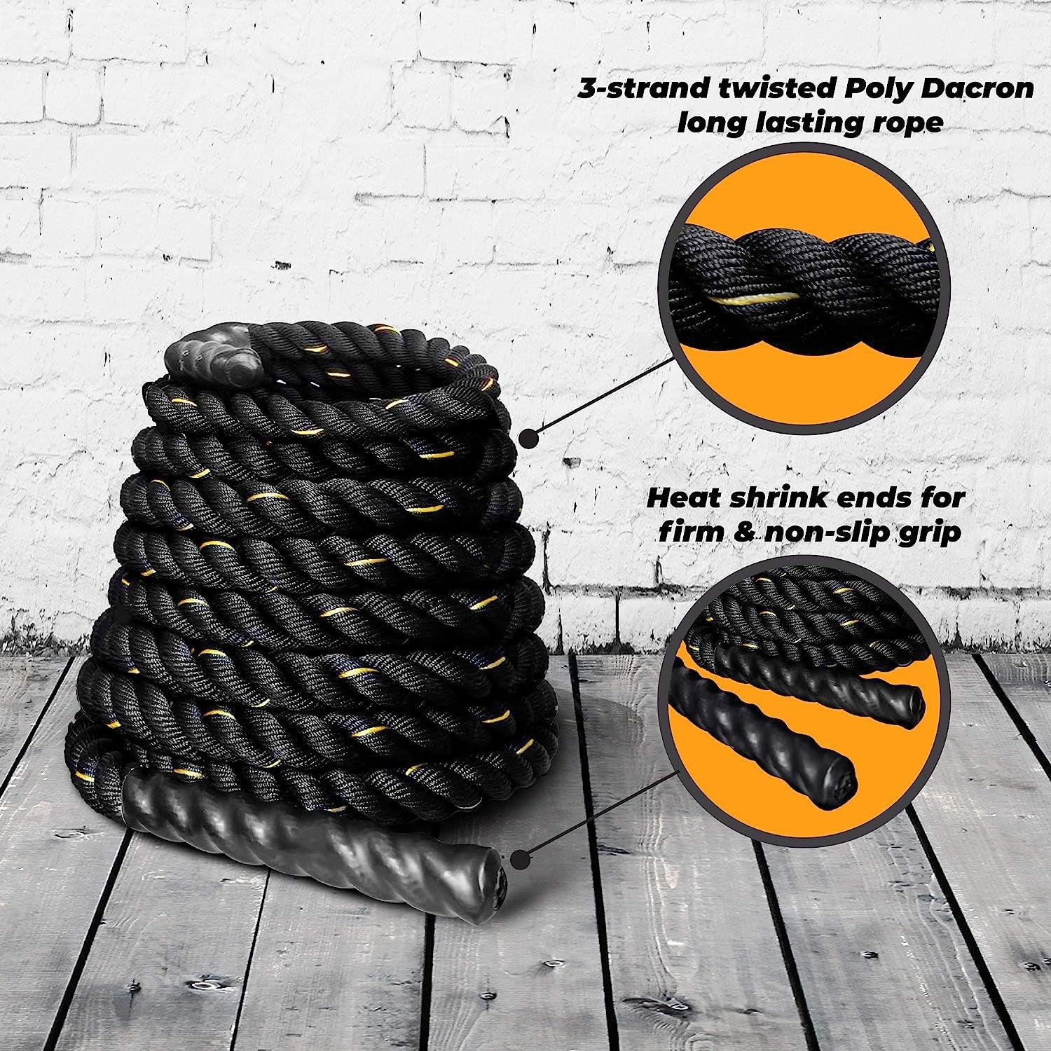 Battle Ropes for Sale - Best Battle Ropes UK Battle Ropes-38mm*9m Exercise Rope ,Training Rope with protective cover &Support Exercise & Fitness - Tophatter Daily Deals