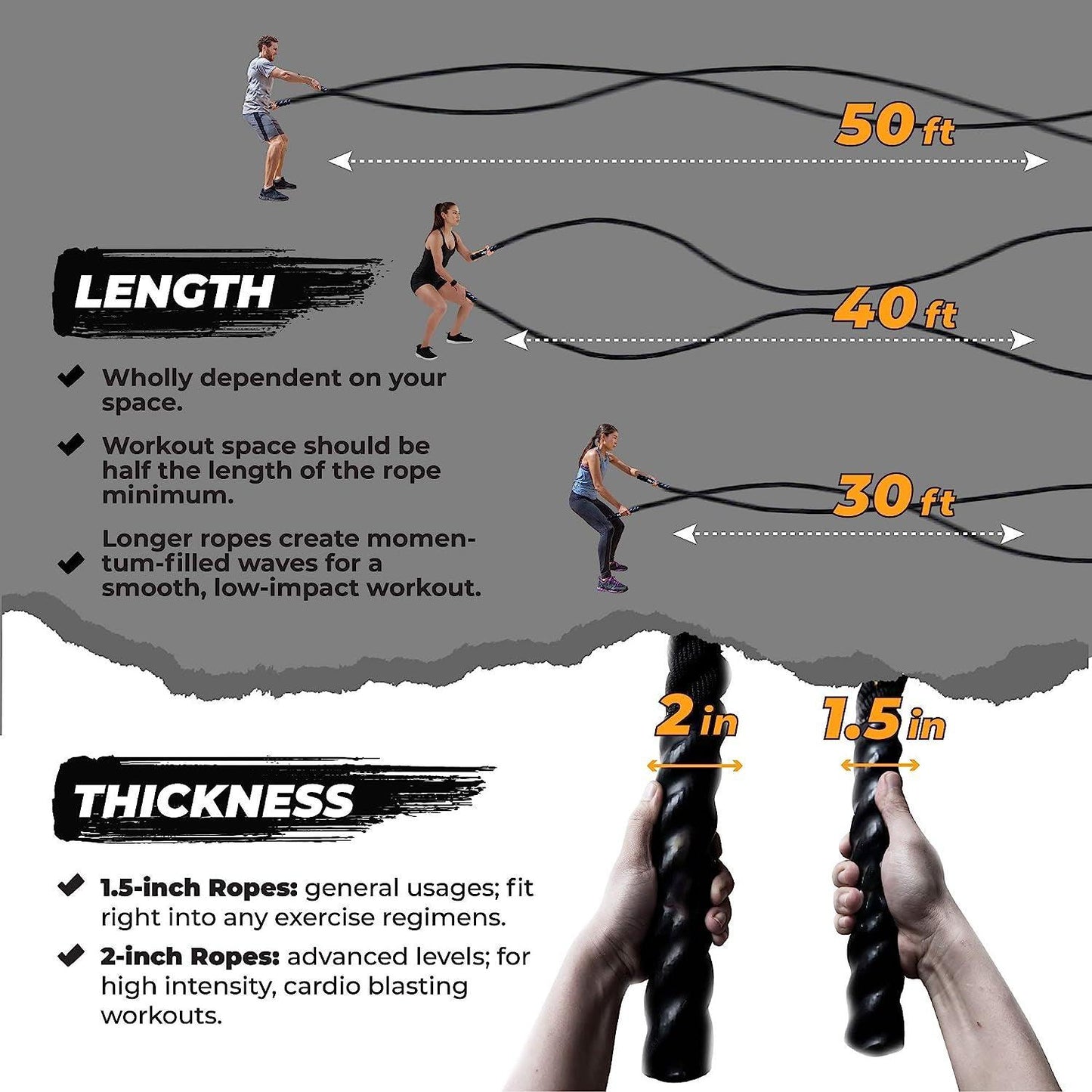 Battle Ropes for Sale - Best Battle Ropes UK Battle Ropes-38mm*9m Exercise Rope ,Training Rope with protective cover &Support Exercise & Fitness - Tophatter Daily Deals