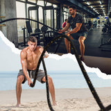 Battle Ropes for Sale - Best Battle Ropes UK Battle Ropes-38mm*9m Exercise Rope ,Training Rope with protective cover &Support Exercise & Fitness - Tophatter Daily Deals