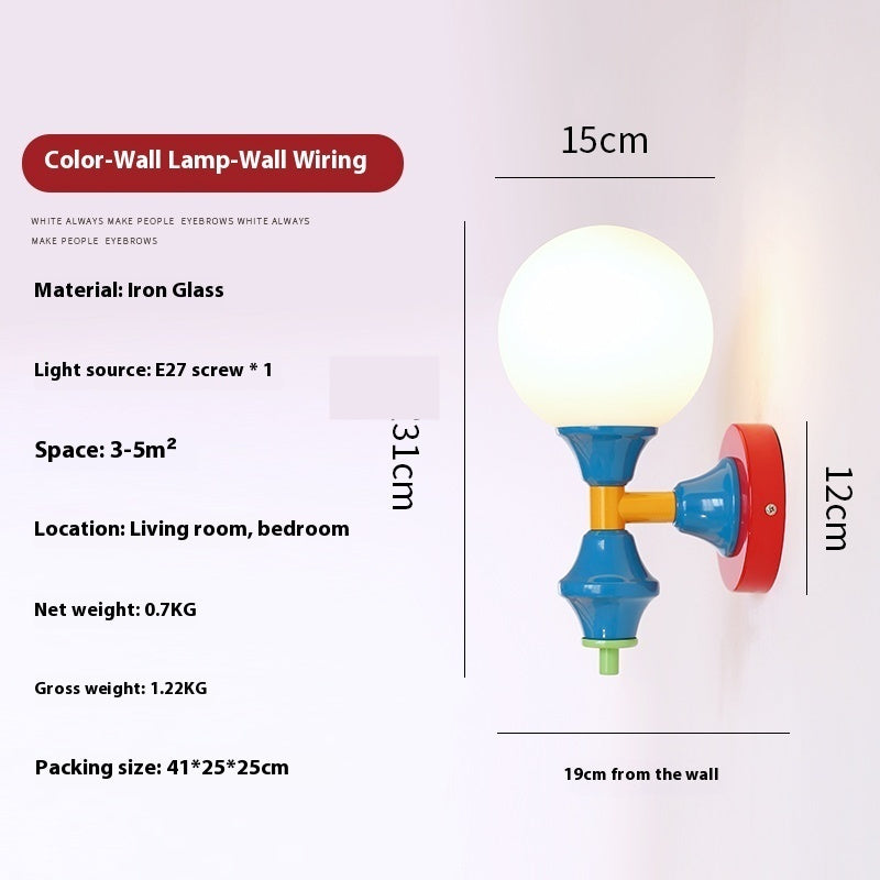 Bauhaus Vintage Wall Light Colorful + Wiring Connectors Lighting - Tophatter Daily Deals