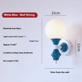 Bauhaus Vintage Wall Light Blue + Wiring Connectors Lighting - Tophatter Daily Deals