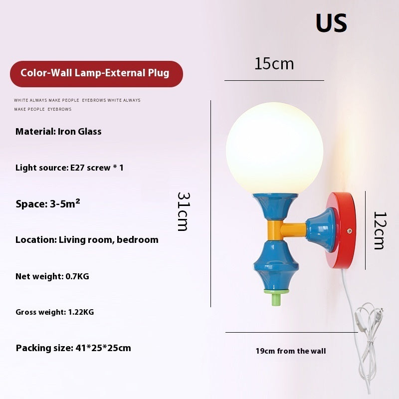 Bauhaus Vintage Wall Light Colorful + US plug Lighting - Tophatter Daily Deals