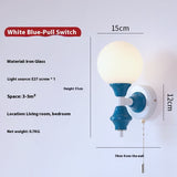 Bauhaus Vintage Wall Light Blue + Pull Line Style Lighting - Tophatter Daily Deals