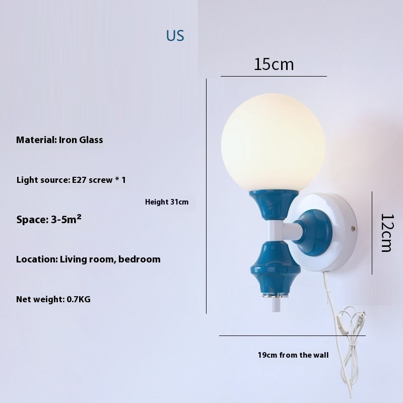 Bauhaus Vintage Wall Light Blue + US plug Lighting - Tophatter Daily Deals