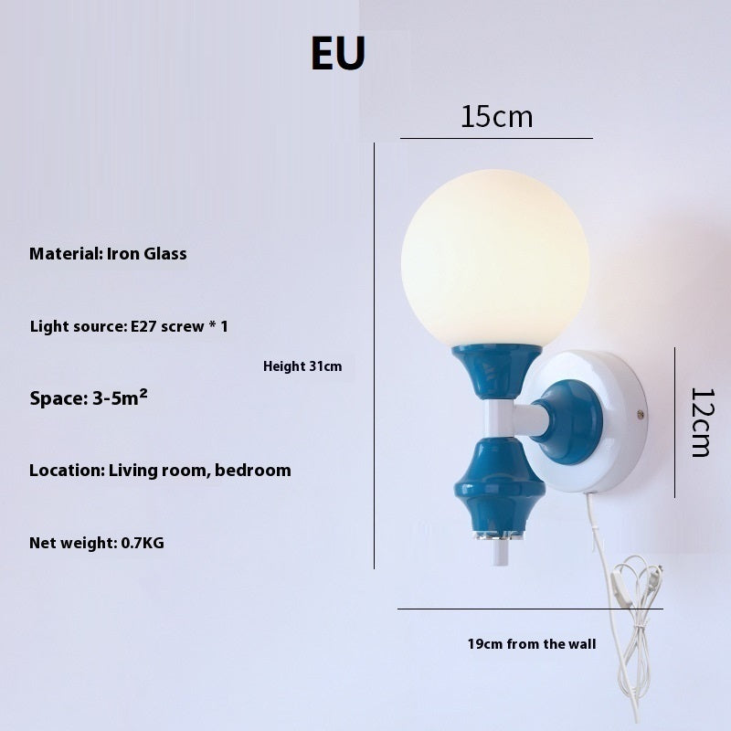 Bauhaus Vintage Wall Light Blue + EU plug Lighting - Tophatter Daily Deals