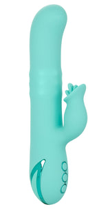 California Dreaming Bel Air Bombshell Silicone Vibrator in Aqua Blue with Triple Motors and 10 Vibration Functions > Vibrators > Ladies > Rabbit - Tophatter Daily Deals