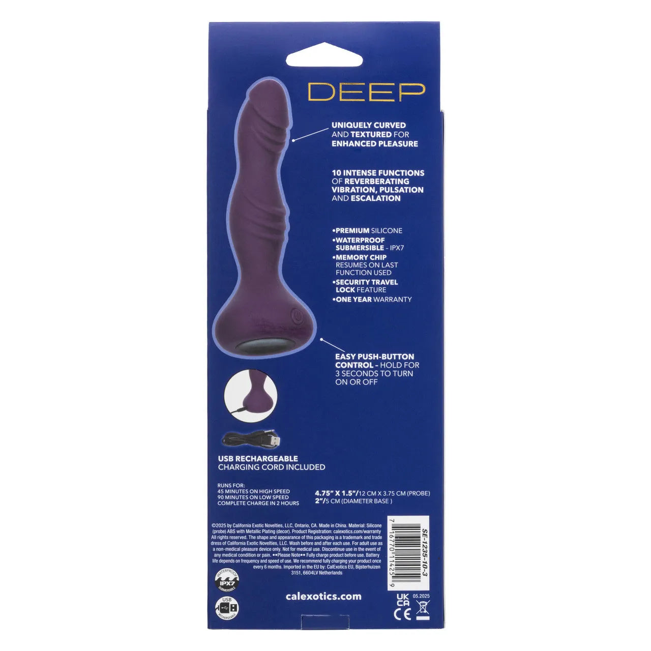 Deep Stud – Curved Textured Probe Vibrator > Anal Range > Anal Probes - Tophatter Daily Deals