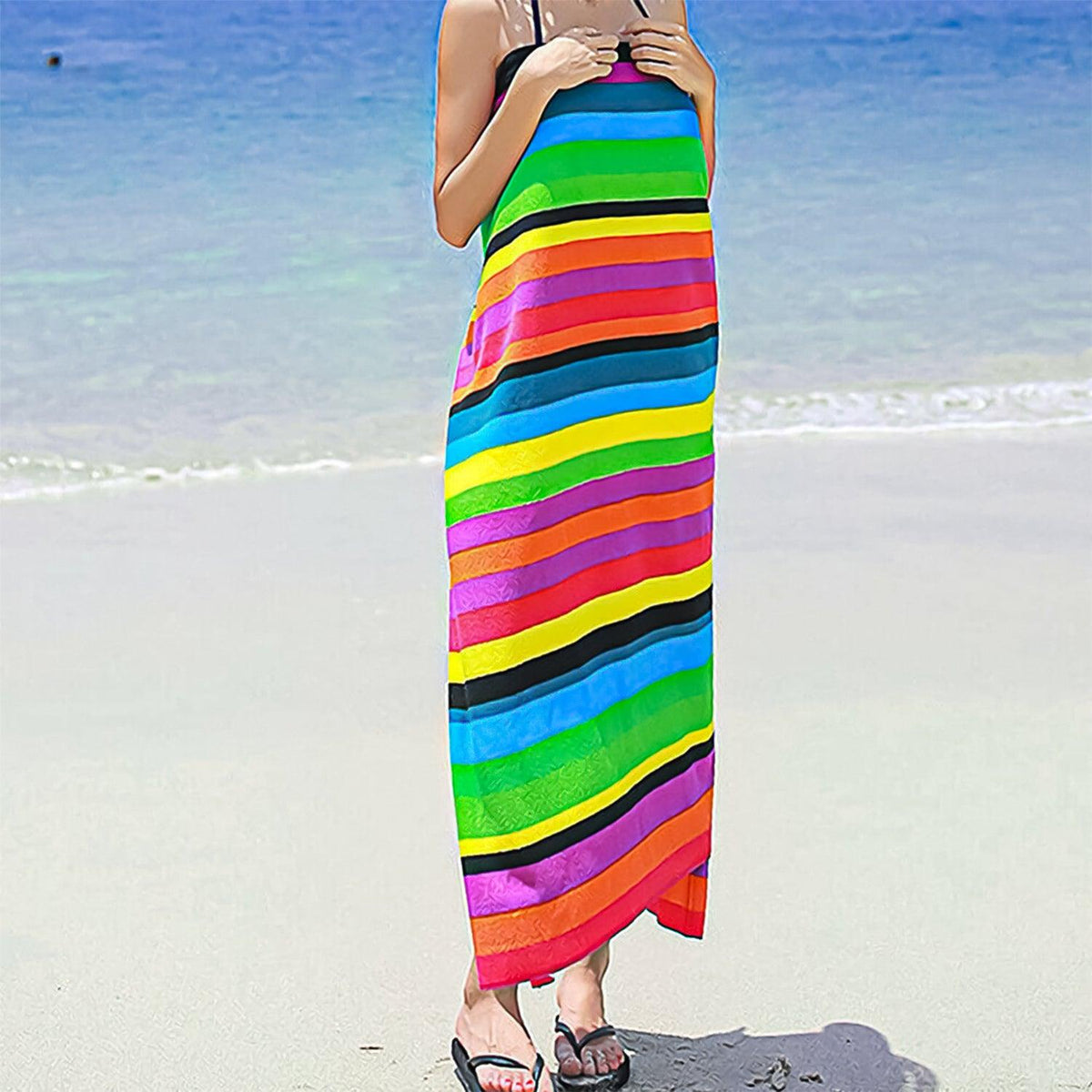Microfibre Beach Towel - Lightweight Beach Towel Quick Dry Travel Towel Outdoor Recreation - Tophatter Daily Deals
