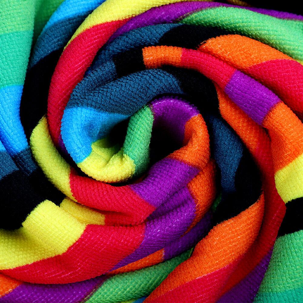 Microfibre Beach Towel - Lightweight Beach Towel Quick Dry Travel Towel Outdoor Recreation - Tophatter Daily Deals