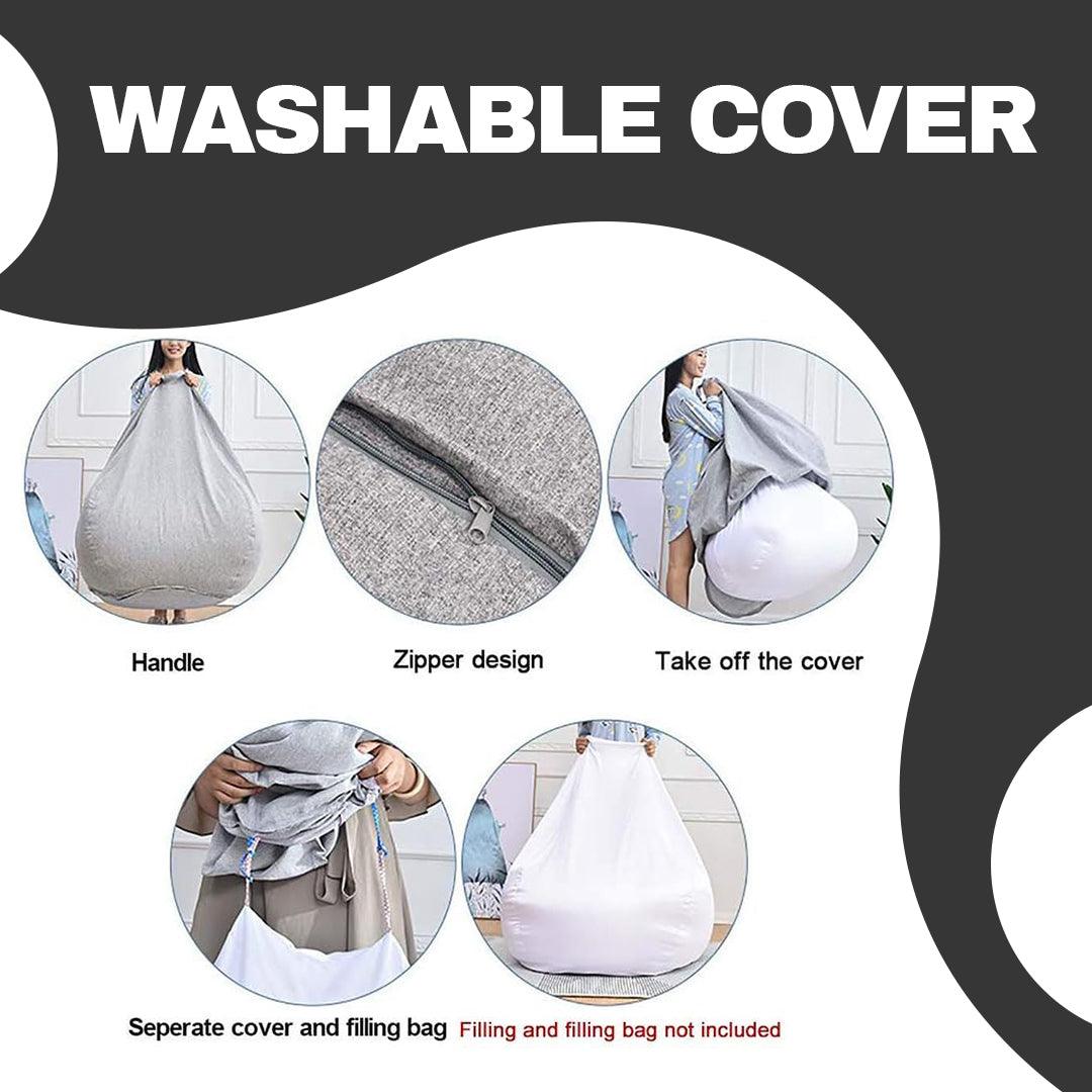 Bean Bag Replacement Covers - Large Bean Bag Cover Chair Teens Kids Couch Sofa Covers Lazy Lounger Garden Personal Care - Tophatter Daily Deals