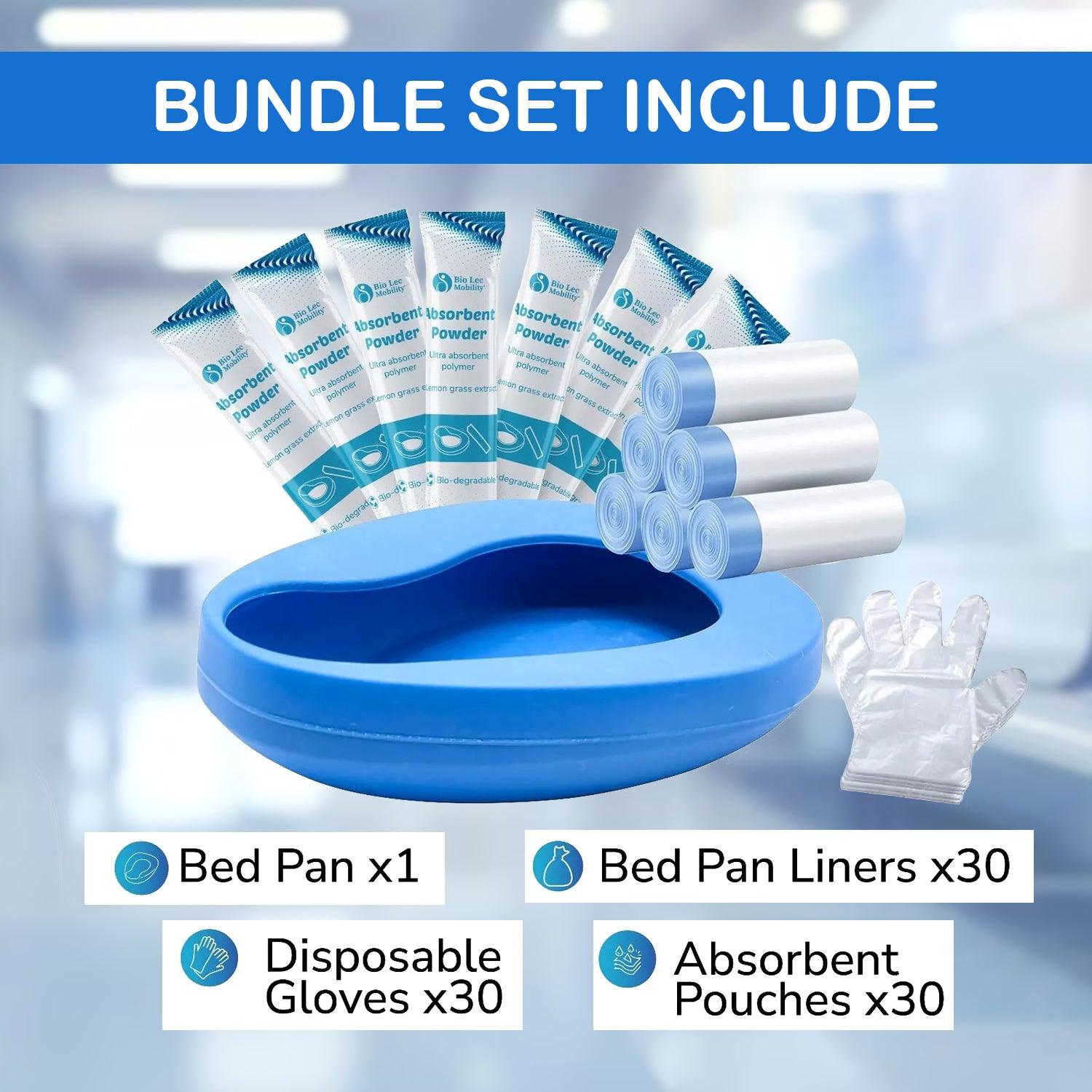 Portable Bed Pan - x30 Sets Super Absorbent Disposable Commode Bed Pan Disposable Commode Liners Health Care - Tophatter Daily Deals
