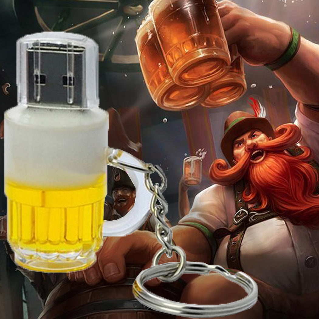 Beer Mug USB Stick 16gb 3D Beer Cup USB Flash Drive 2.0 USB Flash Drive - Tophatter Daily Deals