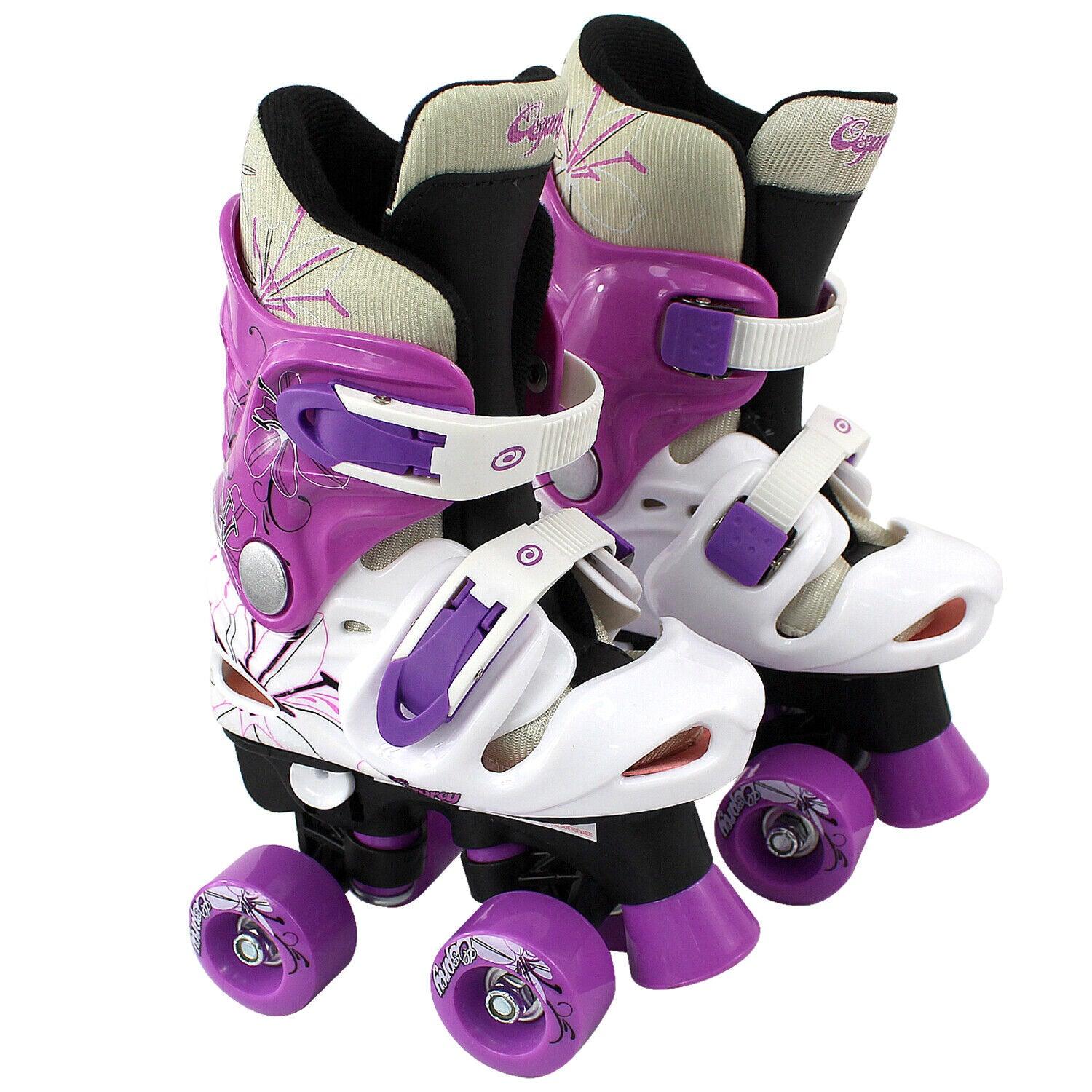 Roller Skating Shoes - Adjustable 4 Wheels Kids Roller Skates Boots 13J-3Adult Sports & Outdoor - Tophatter Daily Deals