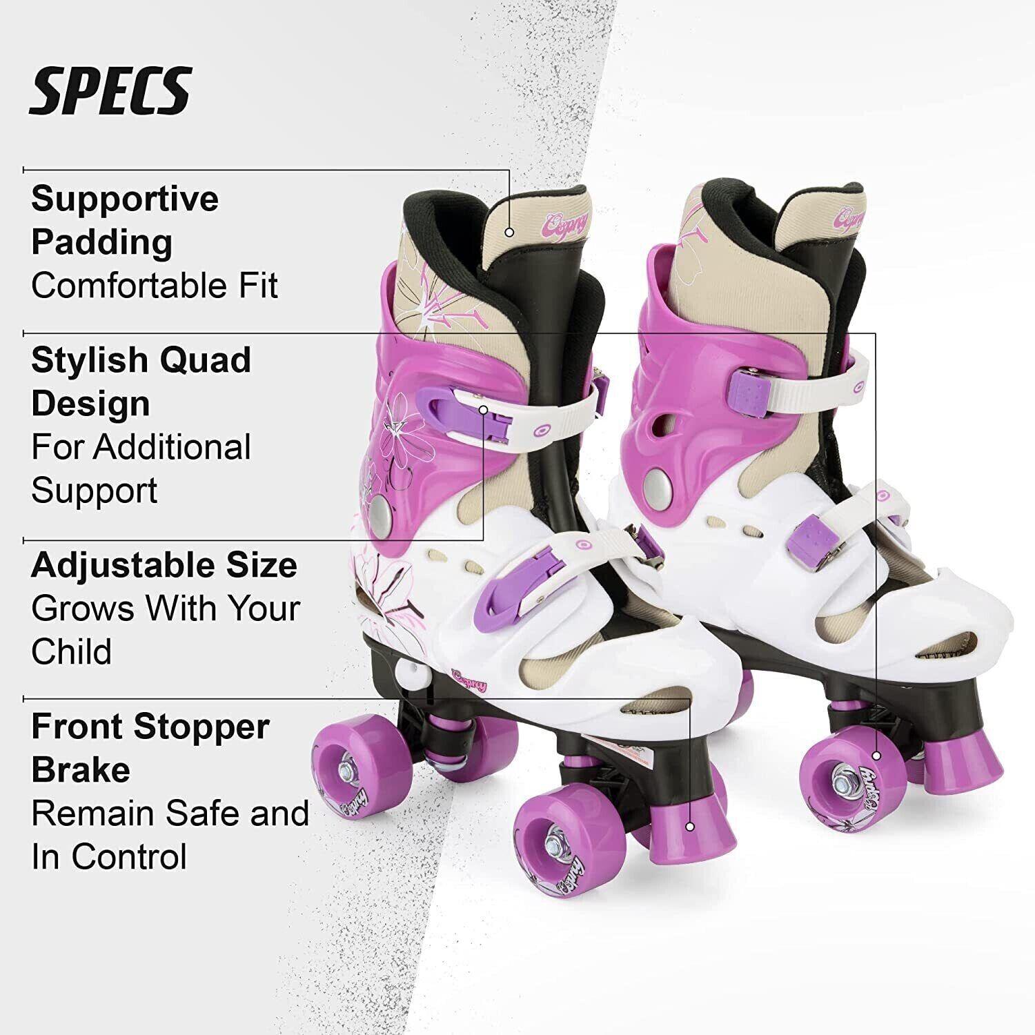 Roller Skating Shoes - Adjustable 4 Wheels Kids Roller Skates Boots Sports & Outdoor - Tophatter Daily Deals