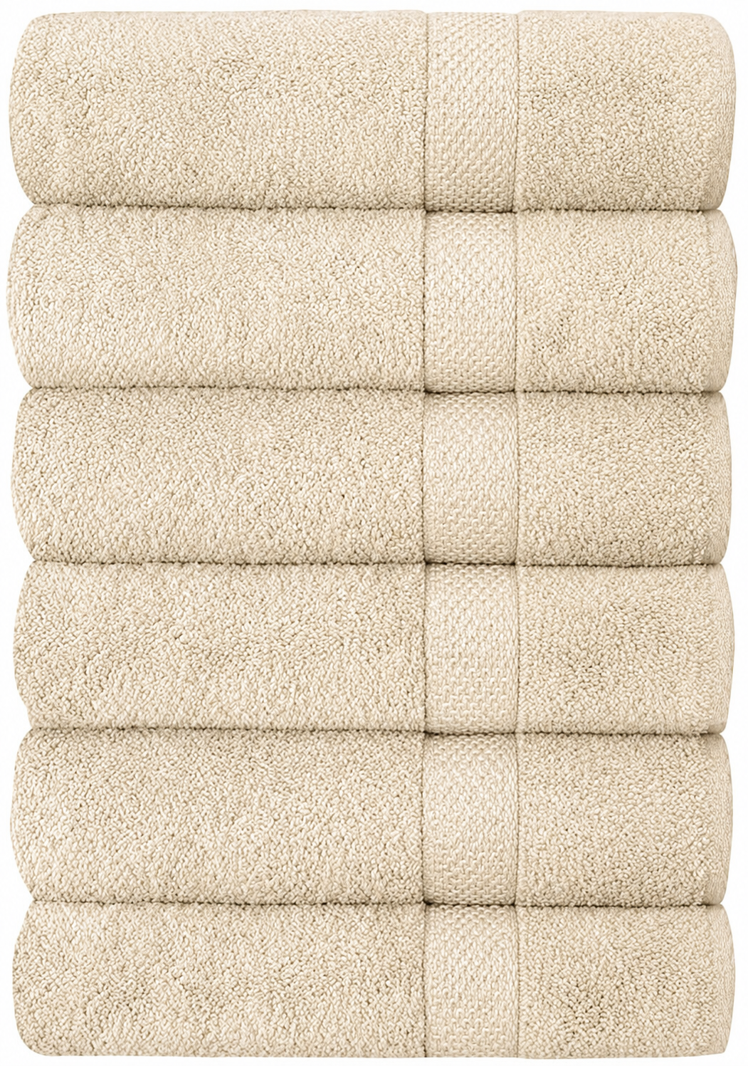 6-Piece Hotel & Spa 100% Cotton Bath Towel Set Beige Bath - Tophatter Daily Deals