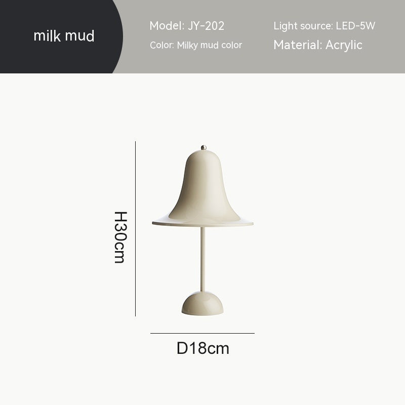 Bell Chime Touch Lamp Milk Mud Color Lighting - Tophatter Daily Deals