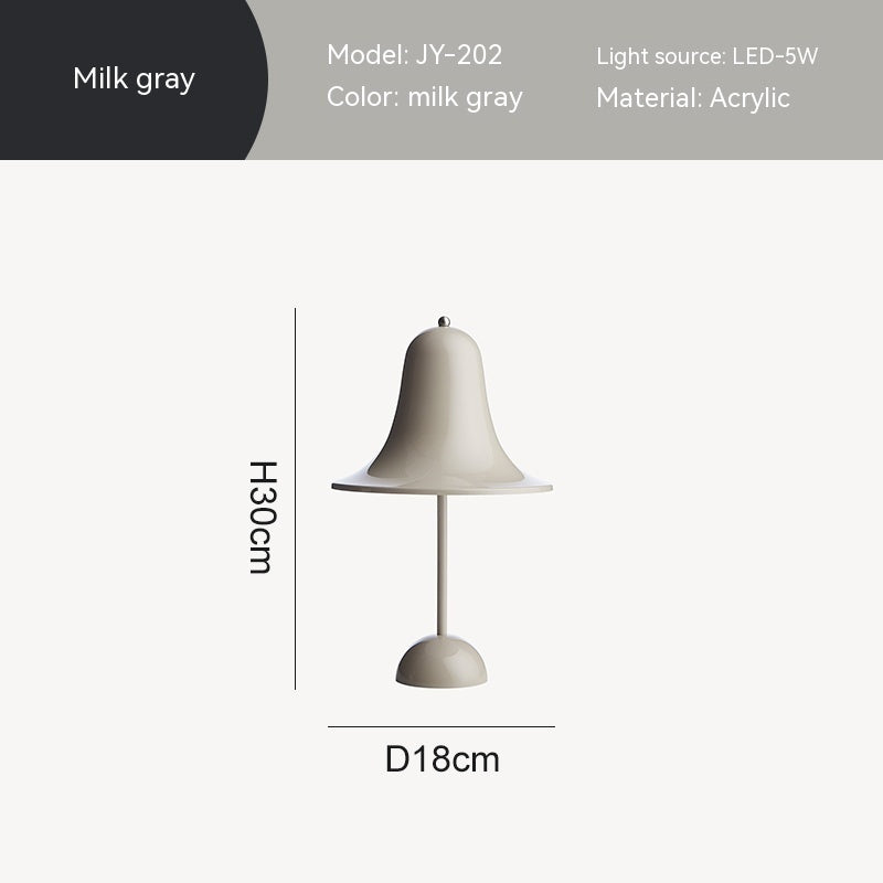 Bell Chime Touch Lamp Milk Gray Lighting - Tophatter Daily Deals