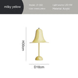 Bell Chime Touch Lamp Milky Yellow Lighting - Tophatter Daily Deals