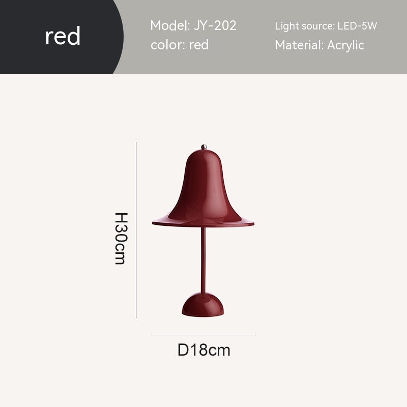 Bell Chime Touch Lamp Red Lighting - Tophatter Daily Deals