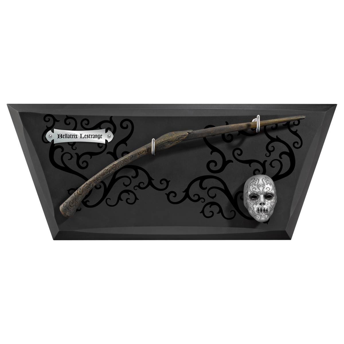 Harry Potter - Bellatrix Wand and Death Eater Mask Display Plaque Sword Display Plaque - Tophatter Daily Deals