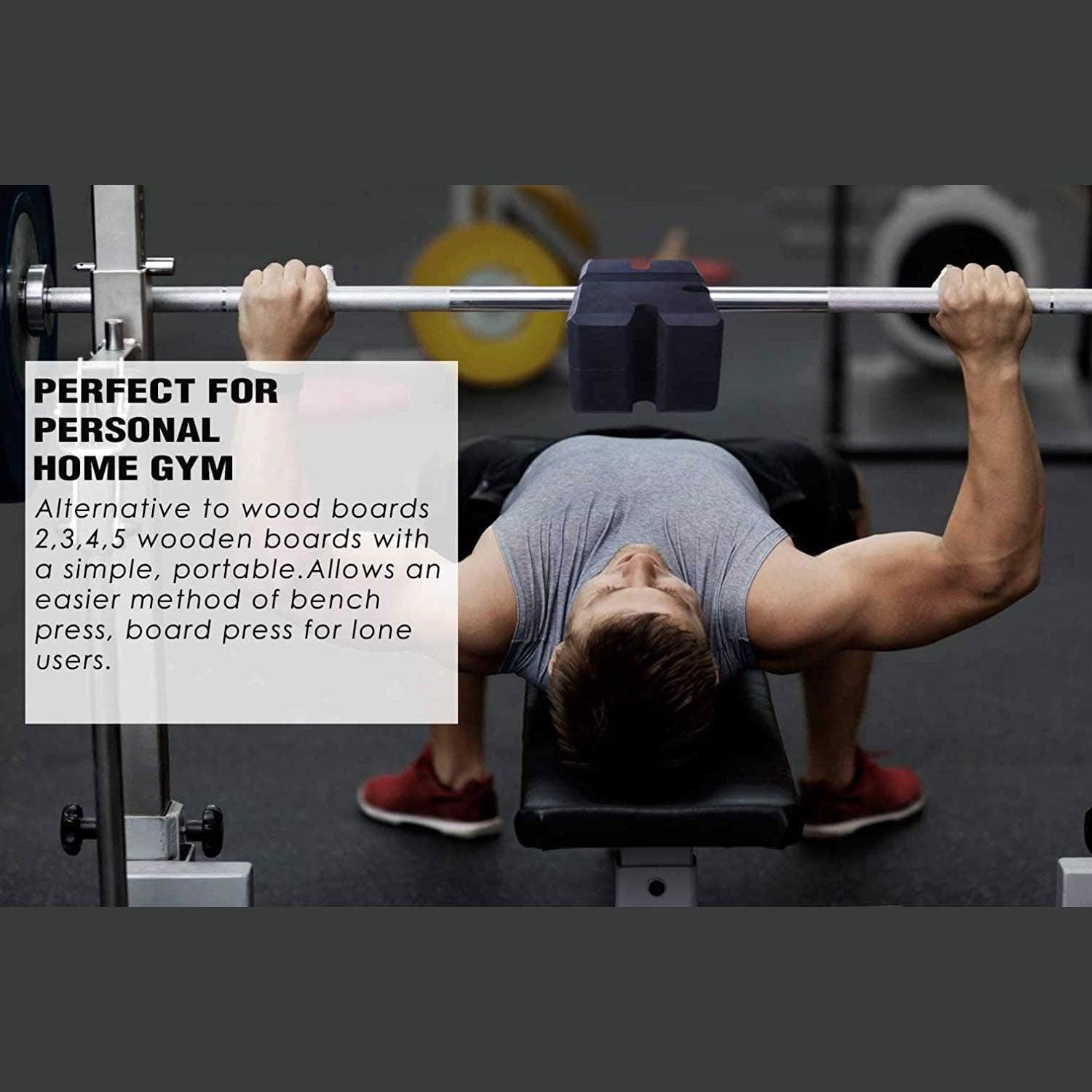 Bench Board Press Block For Home Gym Workout - Adjustable 2-5 Bench Board, Home Gym Workout Fitness Accessories for Increase Your Bench Press. Exercise & Fitness - Tophatter Daily Deals