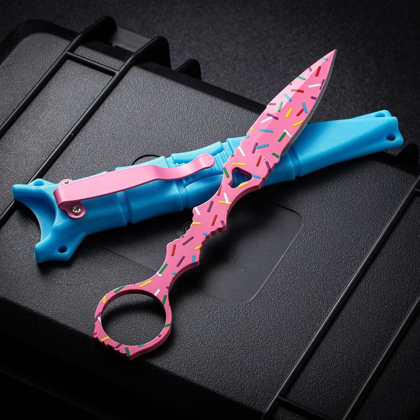 Benchmade 176-SBK "Donut Pink" Fixed Blade Knife - Tophatter Daily Deals