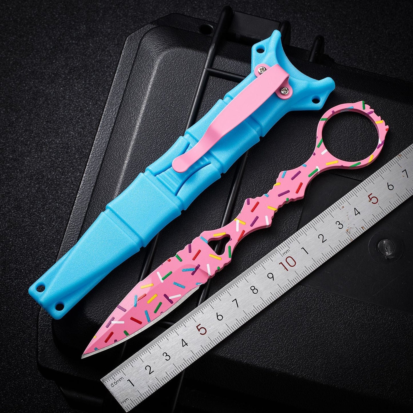 Benchmade 176-SBK "Donut Pink" Fixed Blade Knife - Tophatter Daily Deals