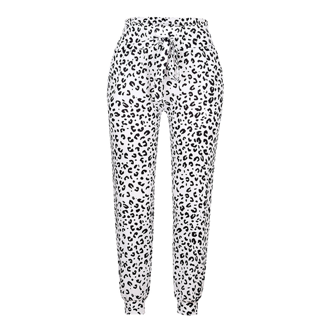 Breathable women’s jogger pants – casual leopard print, polyester, for leisure activities Women's trousers - Tophatter Daily Deals