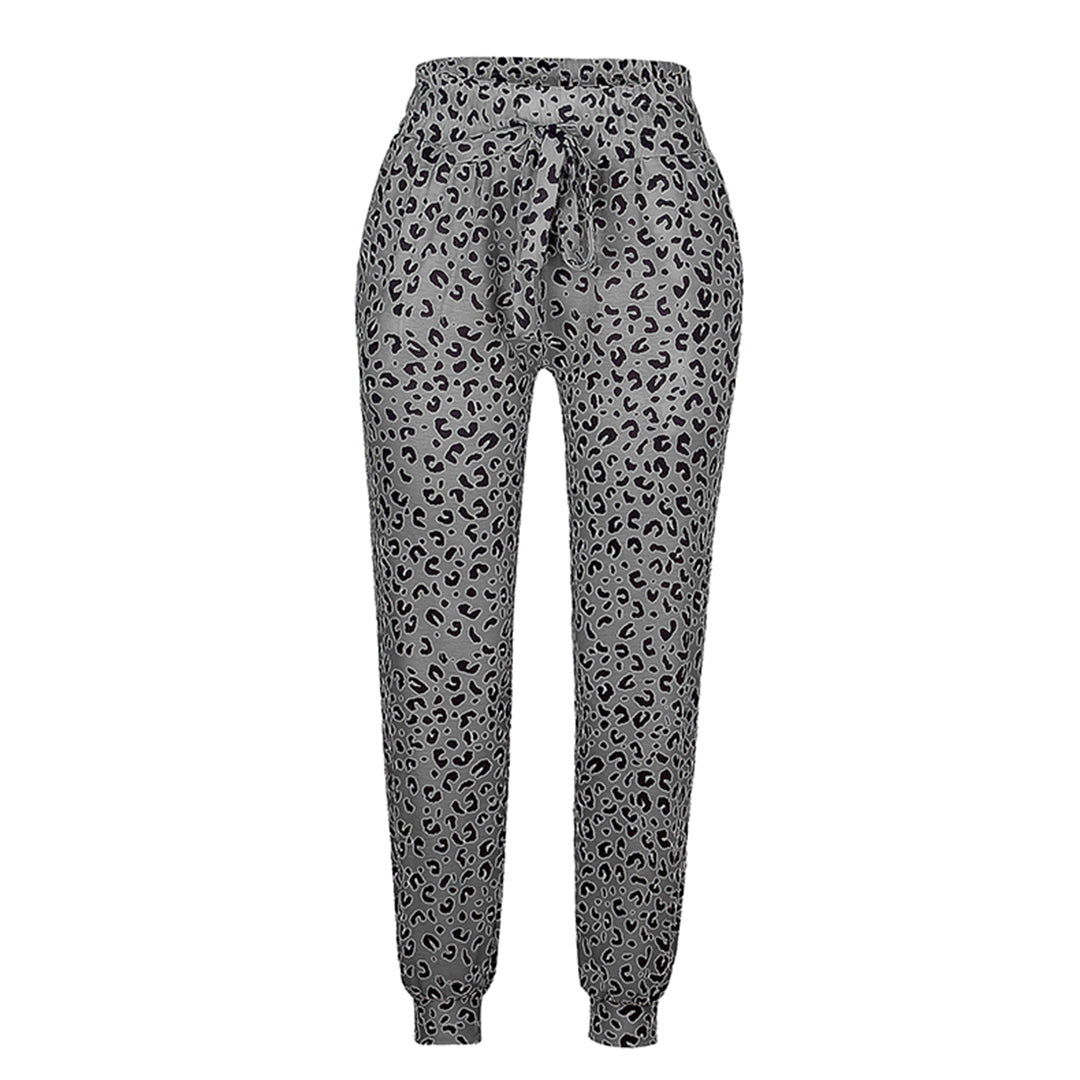 Breathable women’s jogger pants – casual leopard print, polyester, for leisure activities Women's trousers - Tophatter Daily Deals