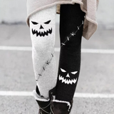 Breathable women's leggings – high-waisted patterned design, stretchy, for casual wear black-and-white women's leggings - Tophatter Daily Deals