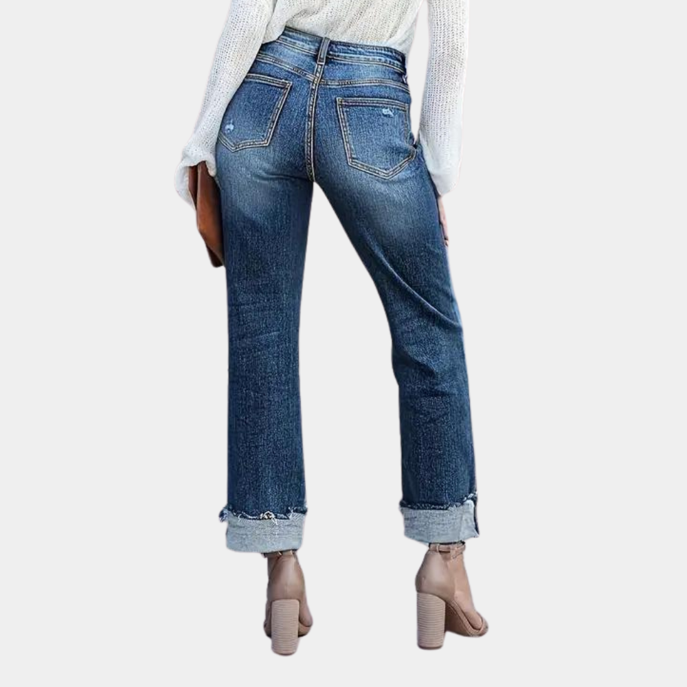 Comfortable & Versatile women’s jeans – relaxed fit, cotton, for everyday wear jeans - Tophatter Daily Deals