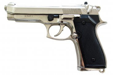 Beretta 92 / Us Military M9 (Nickel Finish) Gun Replica - Tophatter Daily Deals