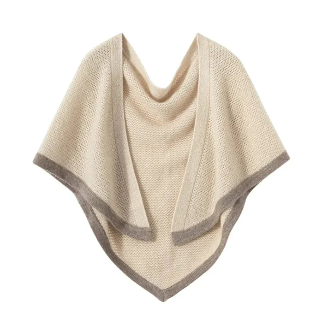 Soft Women's Cashmere Shawl - Rectangular Knit, For Travel Beige - Tophatter Daily Deals