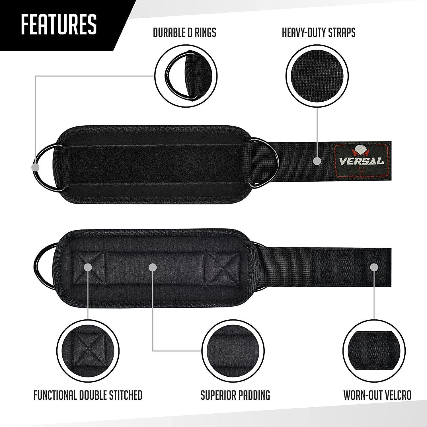 Ankle Strap for Cable Machine - Best Ankle Strap Leg Gym Cable Attachment Pulley Machine Weight Lifting D Ring Exercise & Fitness - Tophatter Daily Deals
