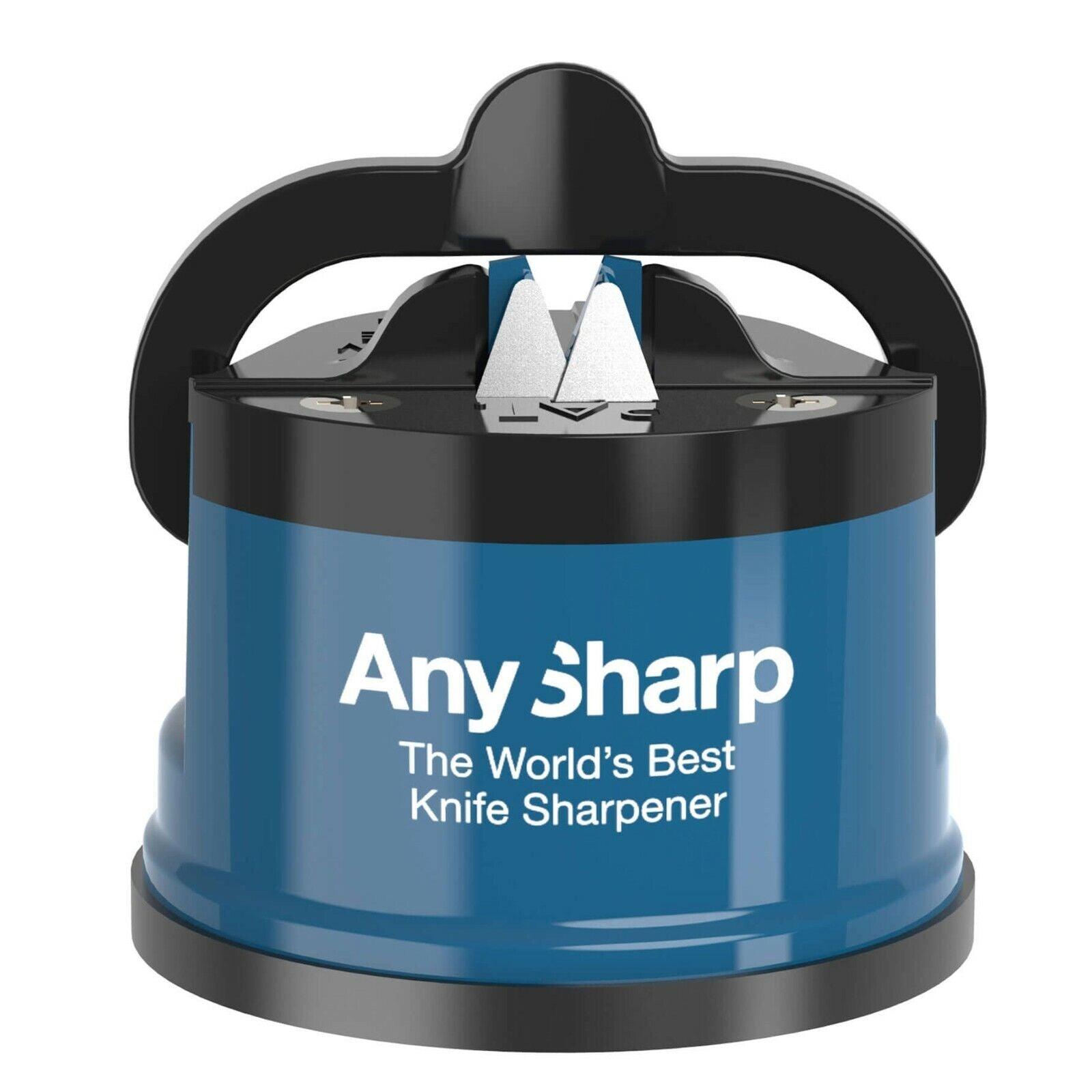 Electric Knife Sharpener UK - World's Best Knife Sharpener, PowerGrip Suction, Original and Genuine Blue Apparel & Accessories - Tophatter Daily Deals
