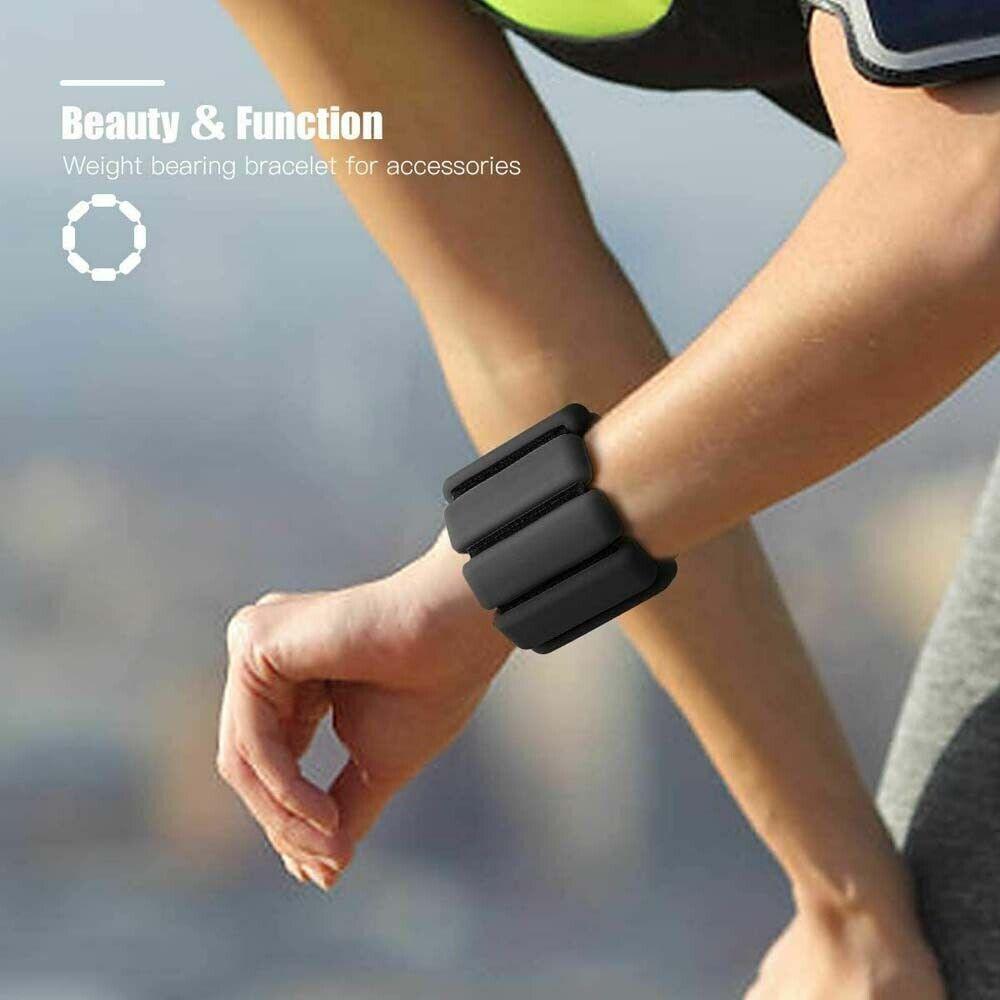 Wrist Ankle Weights - 1 Pair Silicone Workout Bands for Fitness Wearable Leg & Cuff Weight Straps for Yoga & Dance Exercise & Fitness - Tophatter Daily Deals
