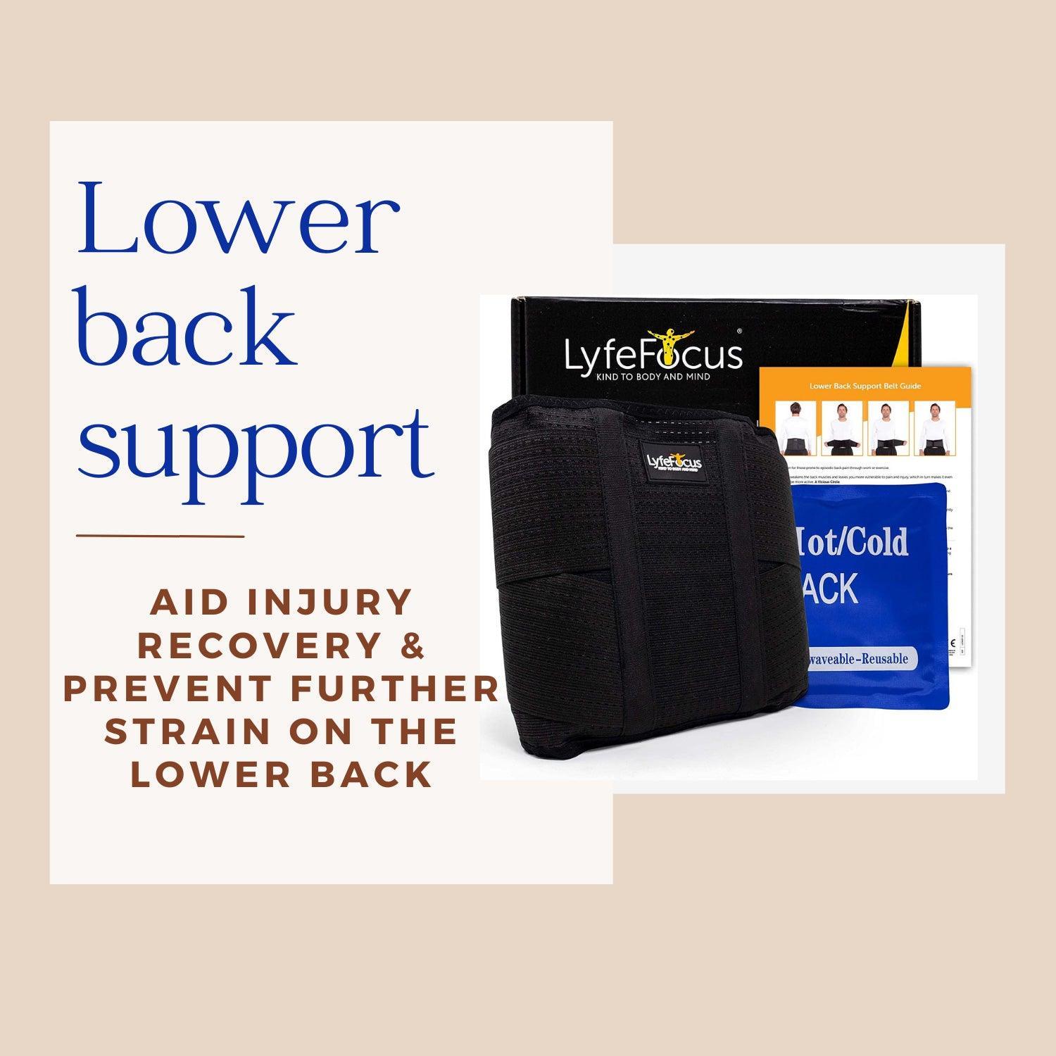 Lower Back Support Belt - Adjustable Back Brace for Lower Back Pain Health Care - Tophatter Daily Deals