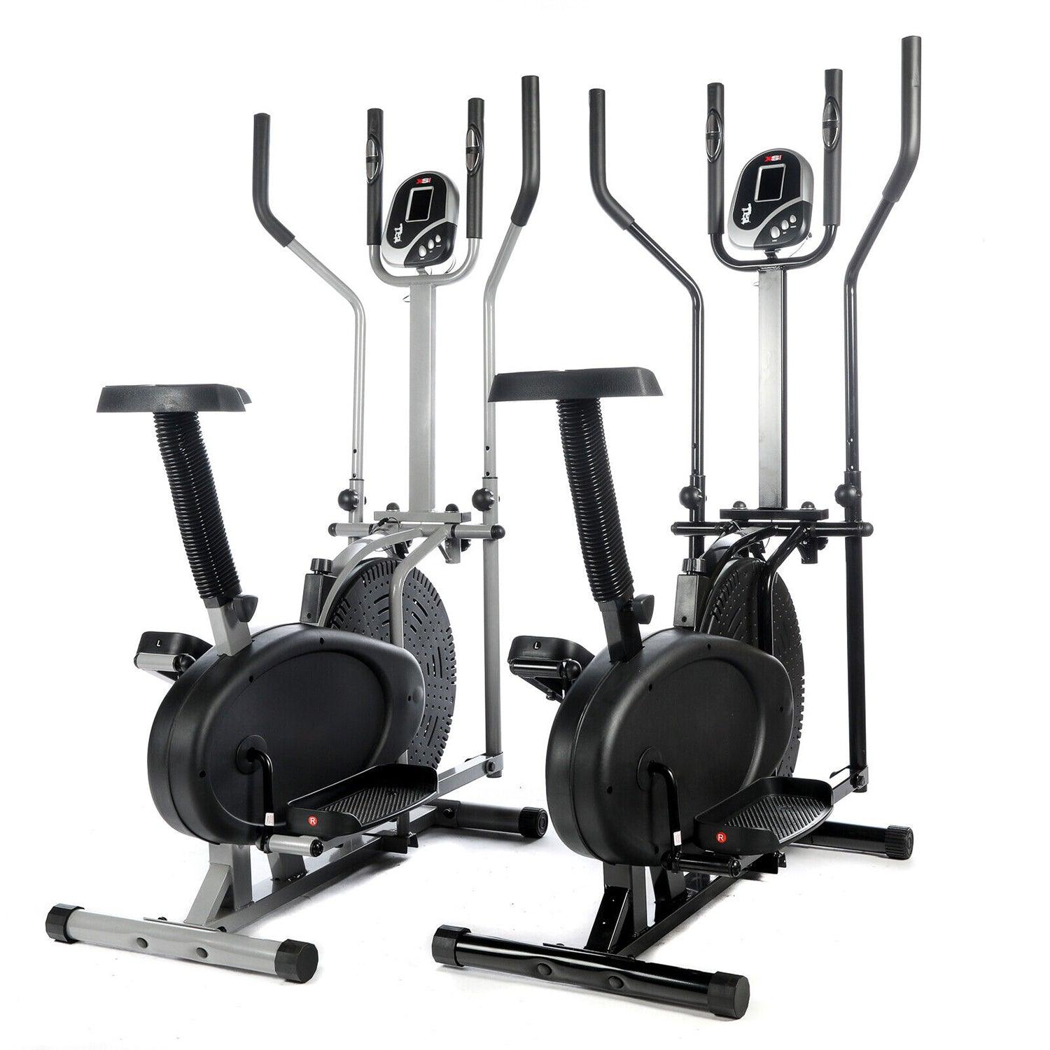 Best Elliptical Cross Trainer - 2 in 1 Exercise Bike Cardio Fitness Workout Machine Exercise & Fitness - Tophatter Daily Deals