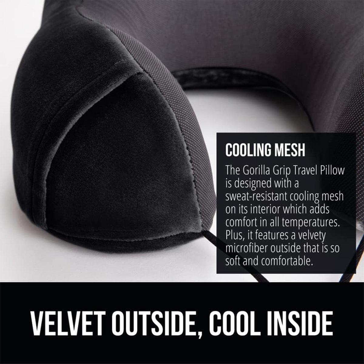 Neck Pillow for Travel - Memory Foam U Shaped Travel Pillow Neck Support Soft Head Rest Car Plane Health Care - Tophatter Daily Deals