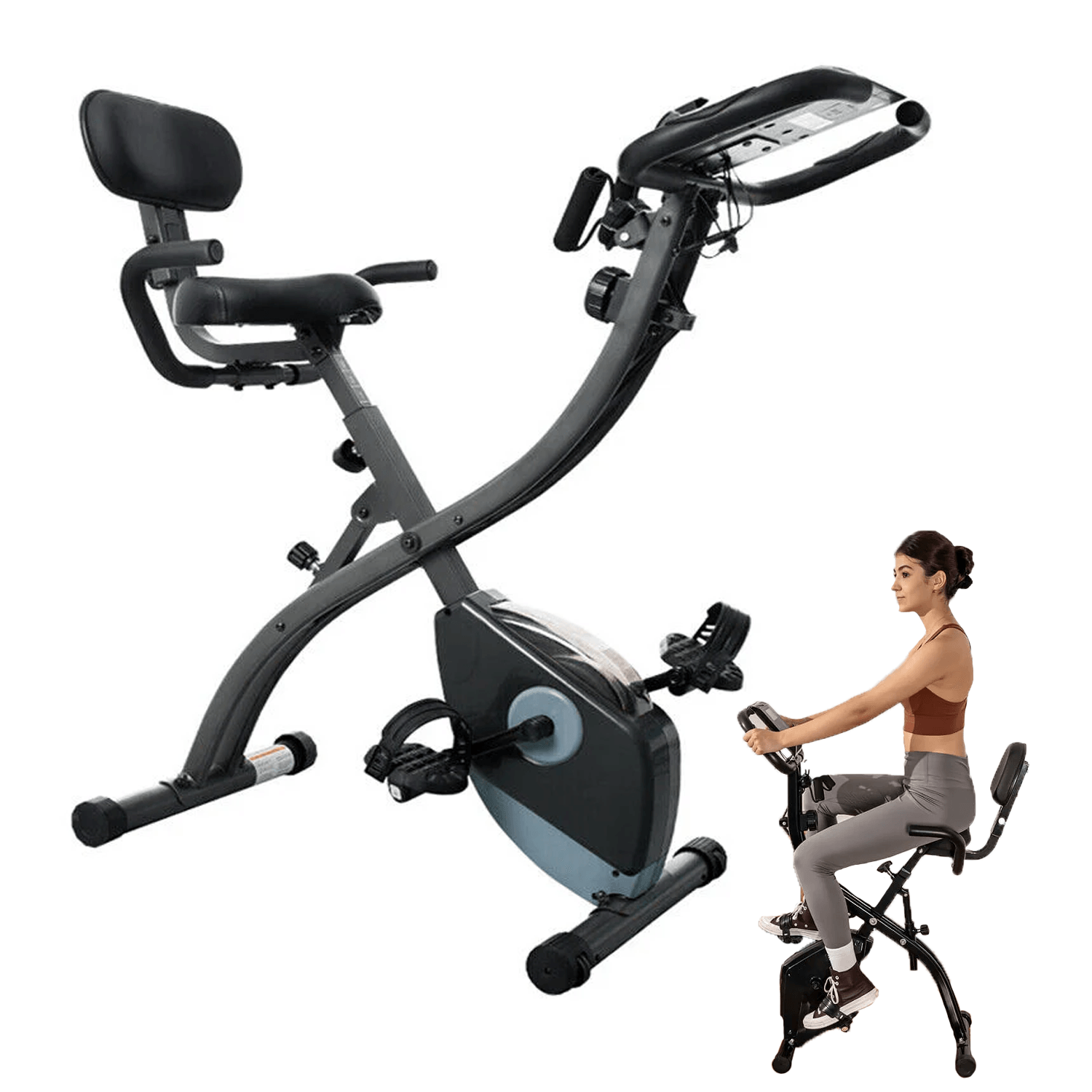 Best Folding Exercise Bike UK - Aerobic Bicycle Home Gym Cardio Fitness X Bike Machine Exercise Bikes - Tophatter Daily Deals