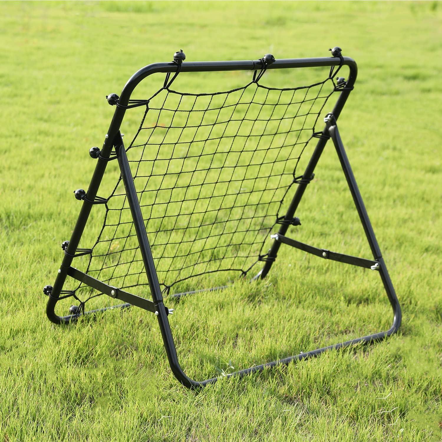 Football Rebound Net - Soccer Practise Net Kickback Target Goal Teens Adults Training Black Sports & Outdoor - Tophatter Daily Deals