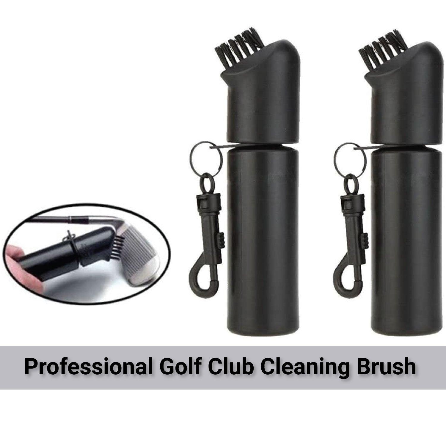 Golf Club Cleaning Brush - Golf Club Brush Groove Cleaner with Built-in Water Spray & Retractable Keychain Golf - Tophatter Daily Deals
