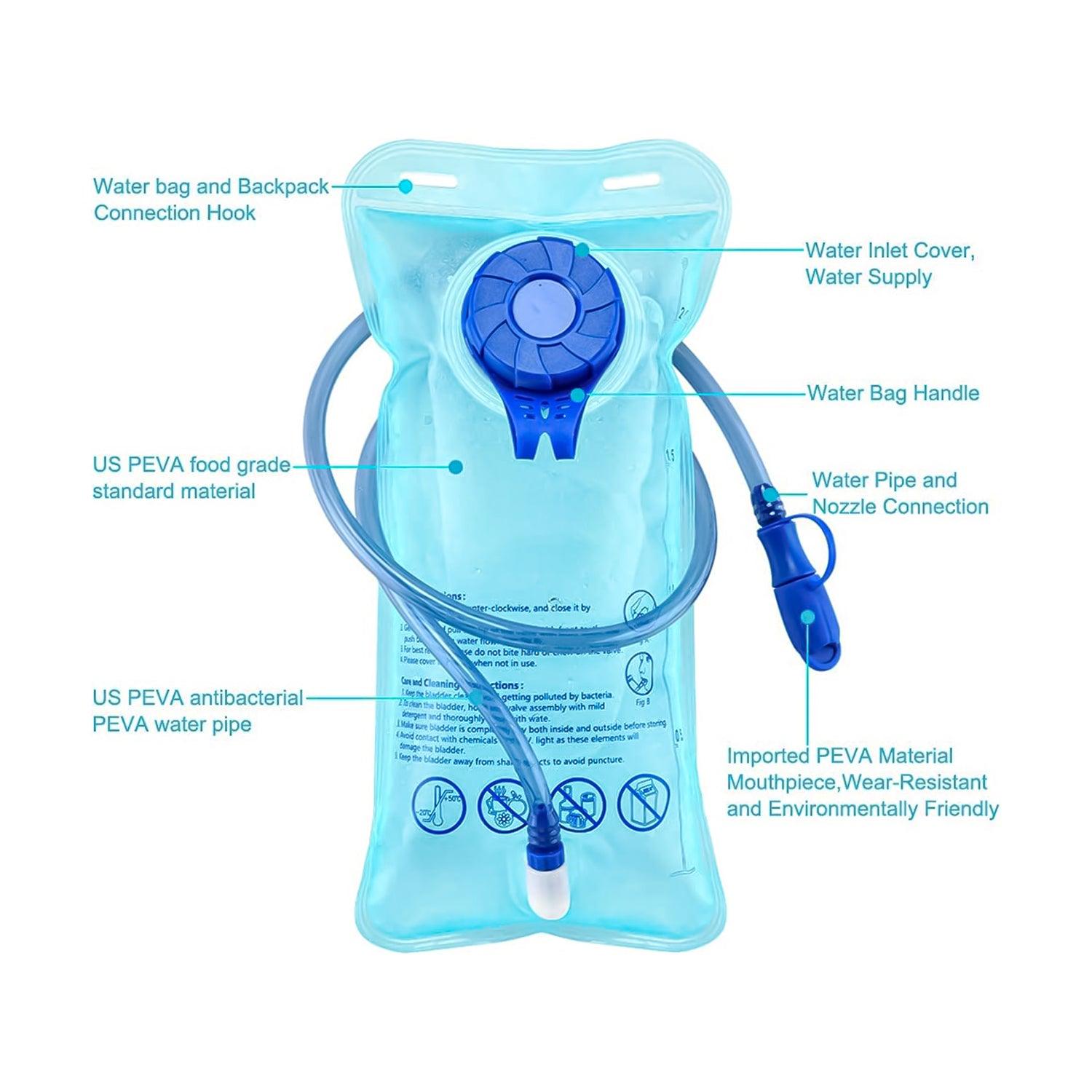 Backpack With Water Bladder - 2L Hydration Backpack Cycling Hiking Running Travel Sports & Outdoor - Tophatter Daily Deals