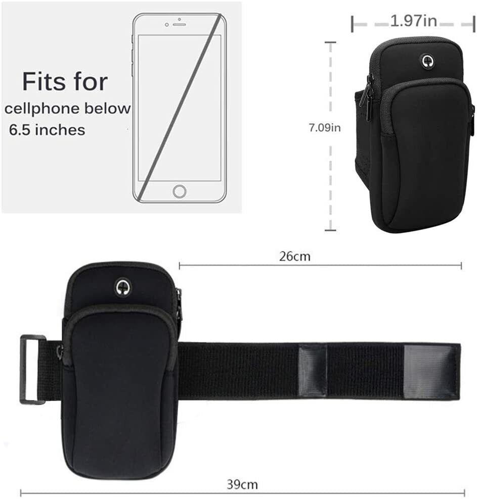 Running Armband for Phone - Sports Mobile Arm Phone Holder Bag Phone Carrier for Running Jogging Gym Exercise Pouch Exercise & Fitness - Tophatter Daily Deals