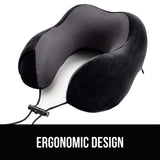 Neck Pillow for Travel - Memory Foam U Shaped Travel Pillow Neck Support Soft Head Rest Car Plane Health Care - Tophatter Daily Deals