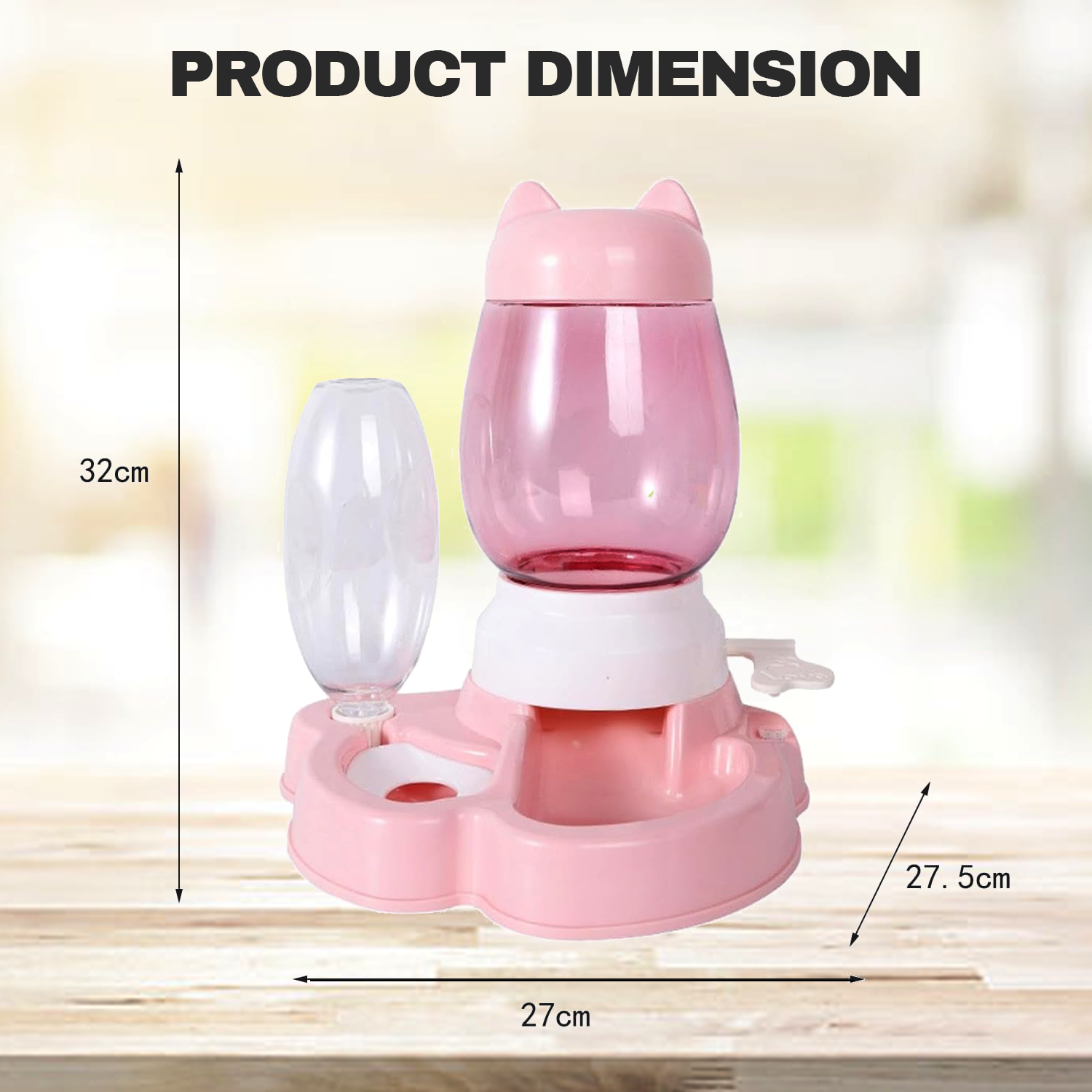 Automatic Pet Food Dispenser – Pet Food Drink Dispenser Dog Cat Large Feeder Water Bowl Dish pet - Tophatter Daily Deals