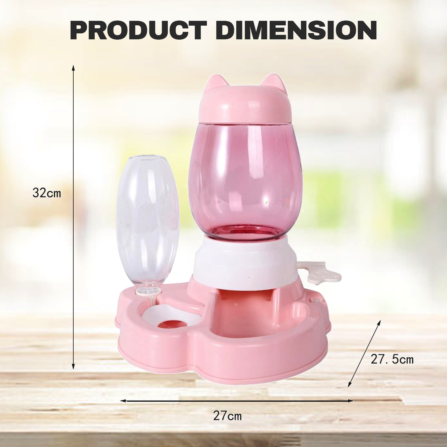 Automatic Pet Food Dispenser – Pet Food Drink Dispenser Dog Cat Large Feeder Water Bowl Dish pet - Tophatter Daily Deals